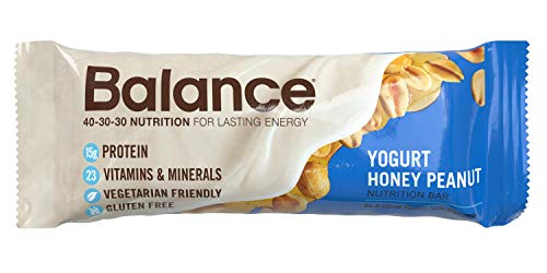 Balance Bar Protein Bars, Healthy Snacks to Support Energy, Yogurt Honey Peanut, 1.76 oz, 6 Count